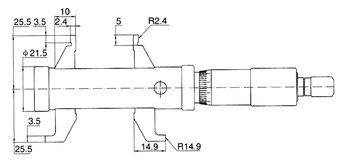 Innen-Messschraube - Doppel-Messschnabel