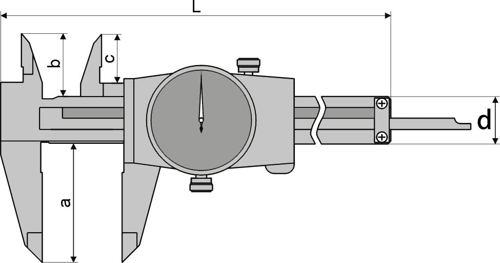 Uhren-Messschieber DIN 862 - TOP - Ablesung 0,01 mm