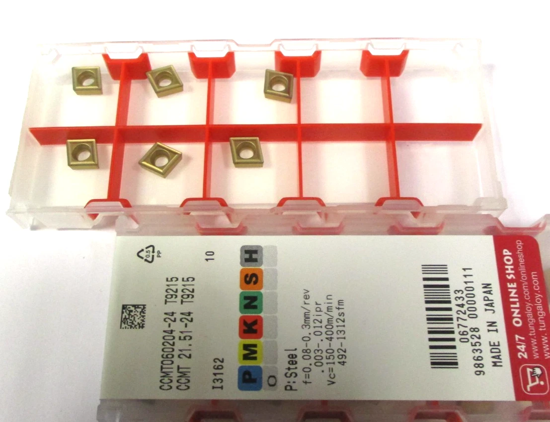 6 TUNGALOY Wendeplatten zum Drehen CCMT 060204 -24 T9215 Neu H60906