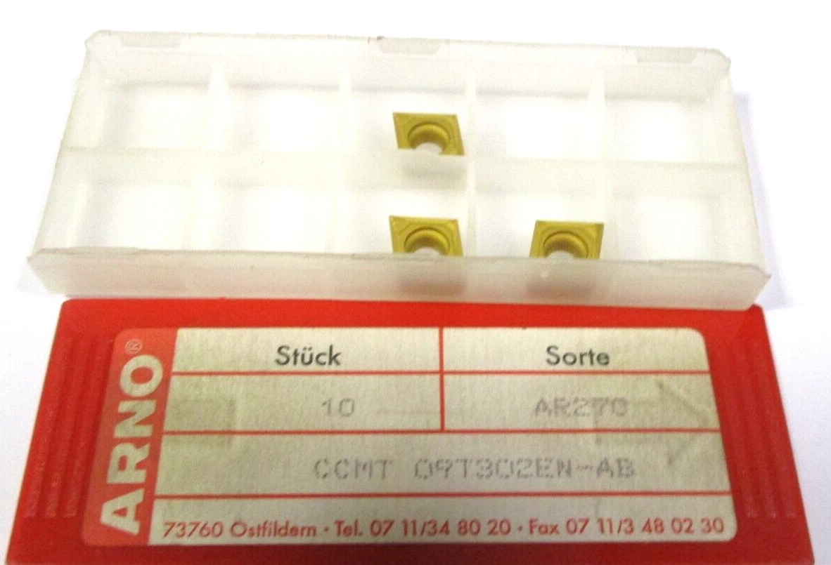 3 ARNO Wendeplatten zum Drehen CCMT 09T302 EN-AB AR270 Neu H54158