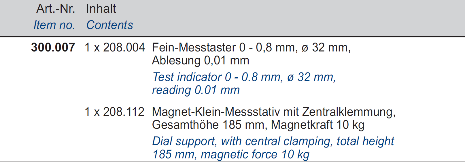 Feintaster + Kleines Universal-Magnetstativ