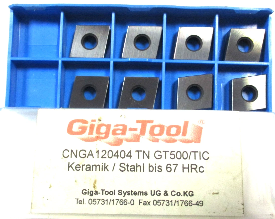 8 GIGA-TOOL Wendeplatten zum Drehen CNGA 120404 -TN GT500/TIC .. Neu D6537