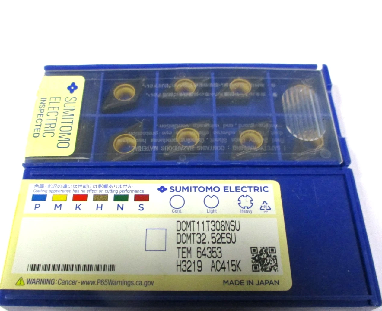 10 SUMITOMO Wendeplatten zum Drehen DCMT 11T308 N-SU AC415K Neu H62044
