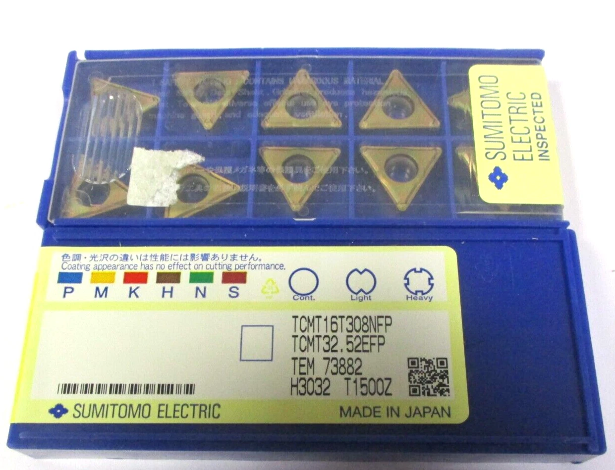 10 SUMITOMO Wendeplatten zum Drehen TCMT 16T308 NFP T1500Z Neu H56130