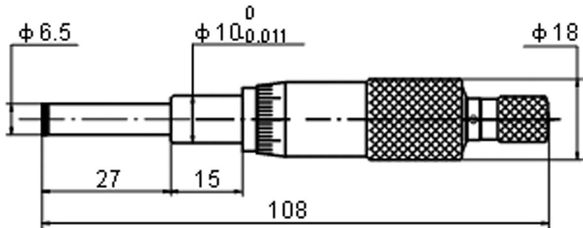 Einbau-Messschraube DIN 863 - 25 mm