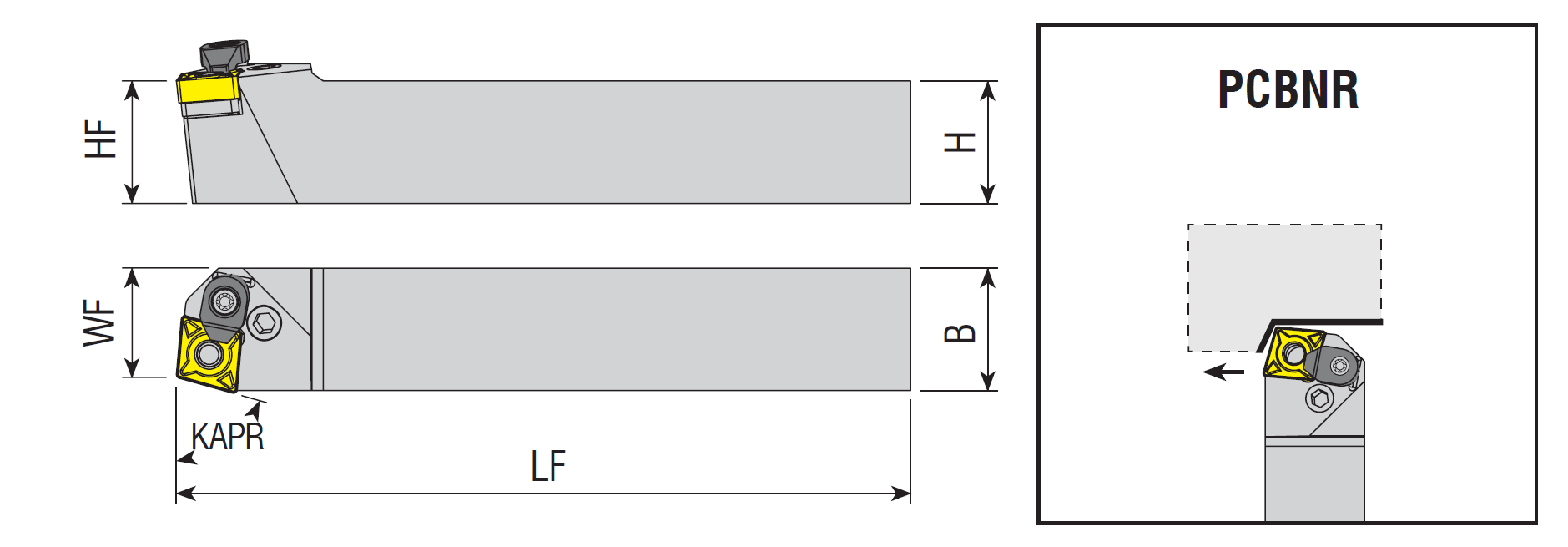 Drehhalter PCBNR / PCBNL