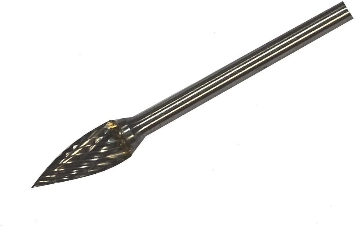 Hartmetall Frässtifte - Spitzbogen - 3 mm Schaft - kreuzverzahnter Schaftfräser zum Entgraten