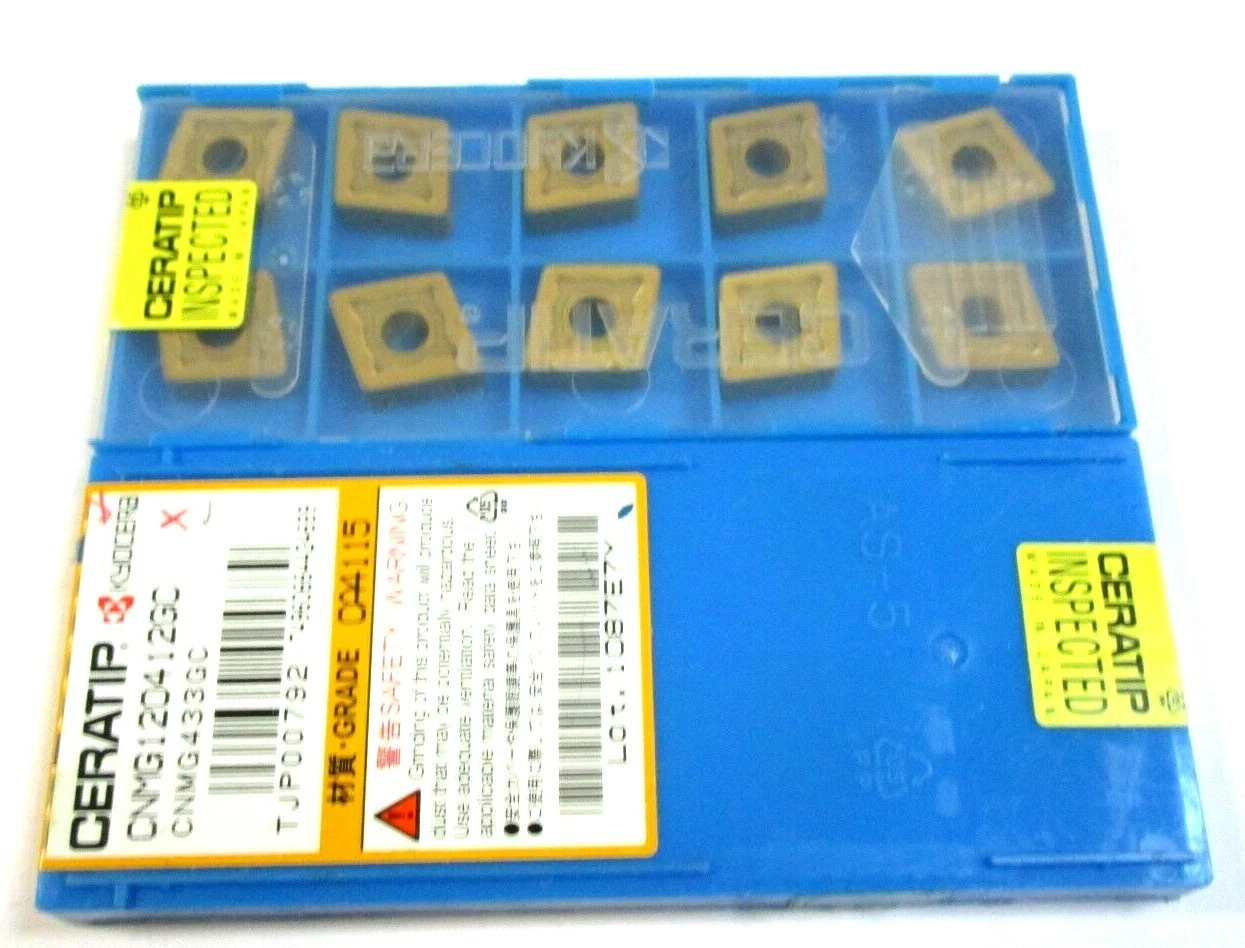 10 KYOCERA Wendeplatten zum Drehen CNMG 120412 GC CA4115 Neu H62348