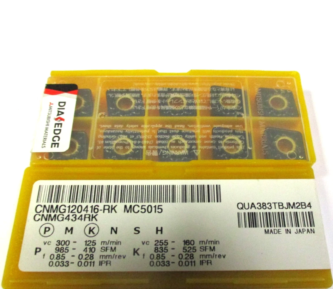 10 MITSUBISHI DIA EDGE Wendeplatten zum Drehen CNMG 120416 RK MC5015 Neu H62046
