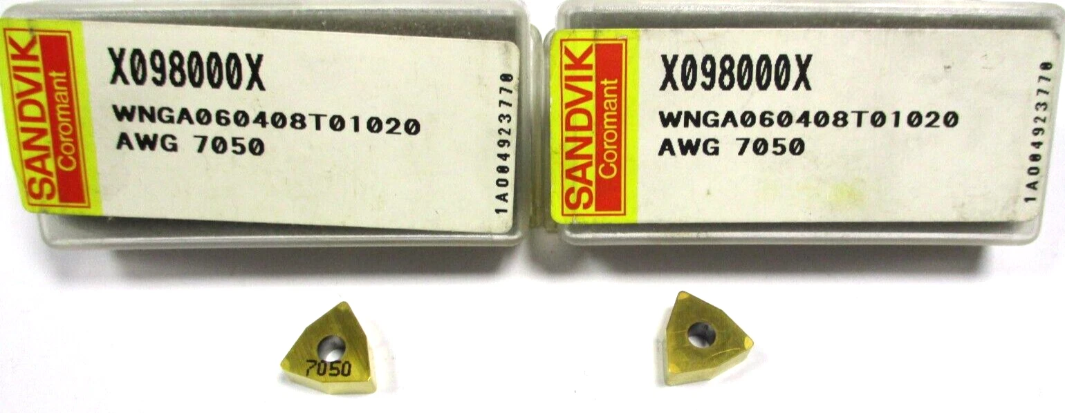 2x SANDVIK CBN Wendeplatte WNGA 060408 T01020 AWG 7050 6-seitig Neu D3063