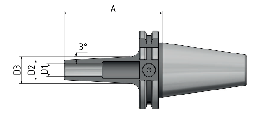 SK40 - Schrumpffutter 3° - DIN 69871 AD/B