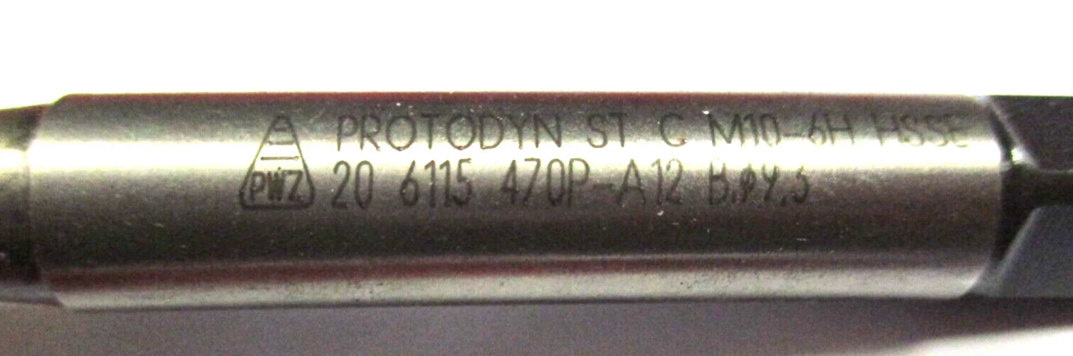 5x PROTOTYP Gewindeformer C M10 -6H HSSE TIN 20 6115 470P-A12 B,Ø9,3 Neu D4878
