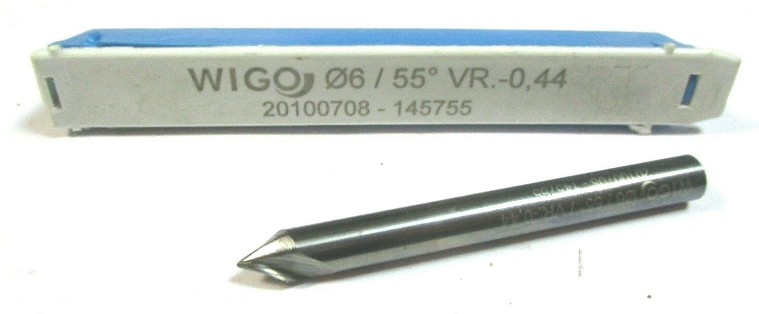 WIGO VHM Fasfräser konische Fräser Ø6,0 55° VR.-0,44 SchaftØ6 Neu H45516