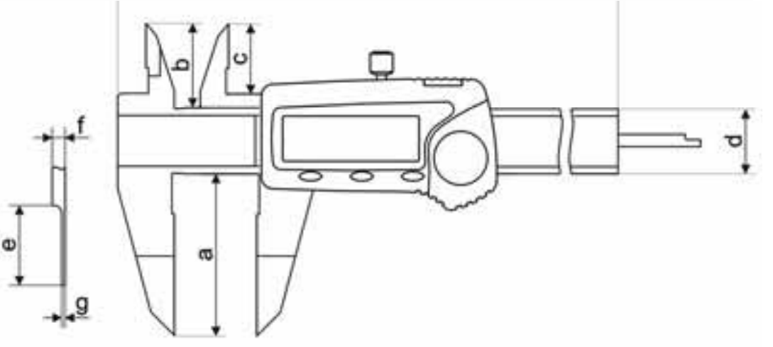 Digital-Messschieber - Dünner Schnabel