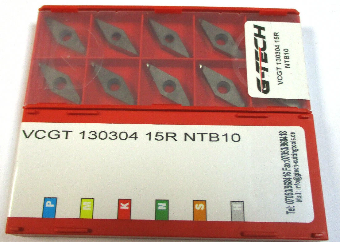 10 G-TECH Wendeplatten zum Drehen VCGT 130304 15R NTB10 = Cermet Neu H36467