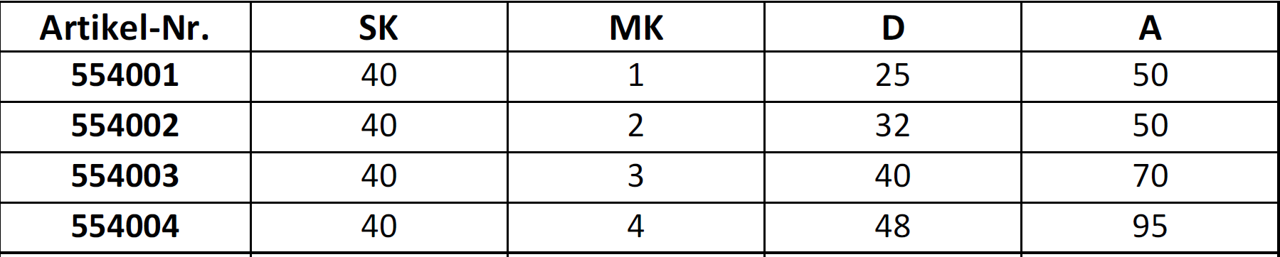 SK40 - Zwischenhülsen für Morsekegel - DIN 69871 AD SK40 - Zwischenhülsen für Morsekegel - DIN 69871 AD