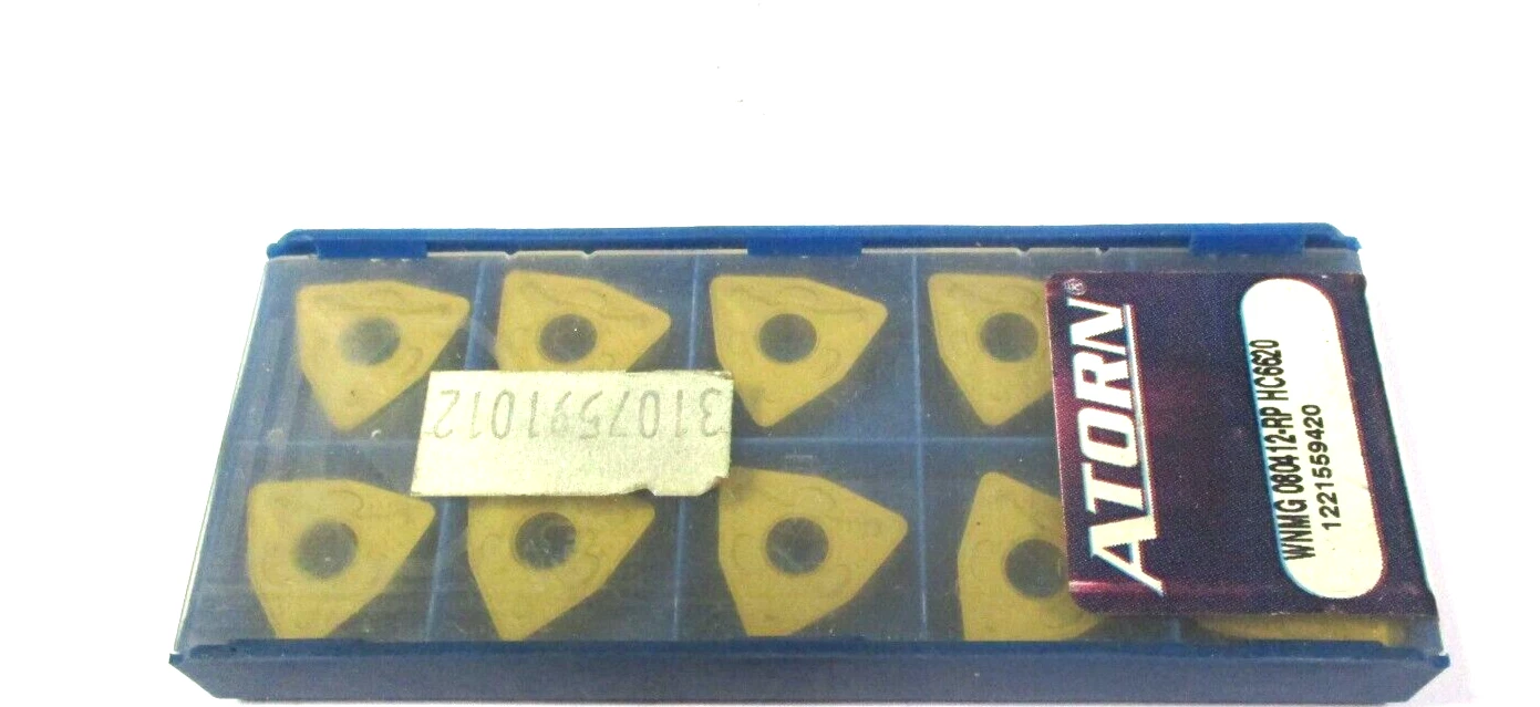 10 ATORN Wendeplatten zum Drehen WNMG 080412 -RP HC6620 P10-35 K25-35 Neu H55691
