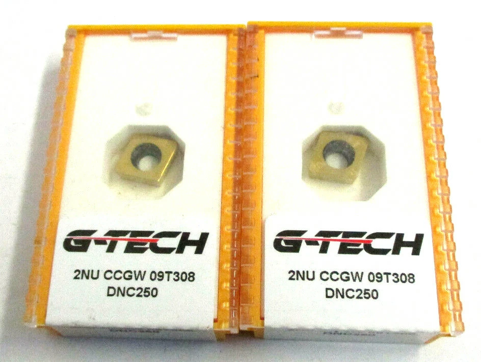 2 CBN G-TECH Wendeplatten 2NU CCGW 09T308 DNC250 2-seitig Neu H49053