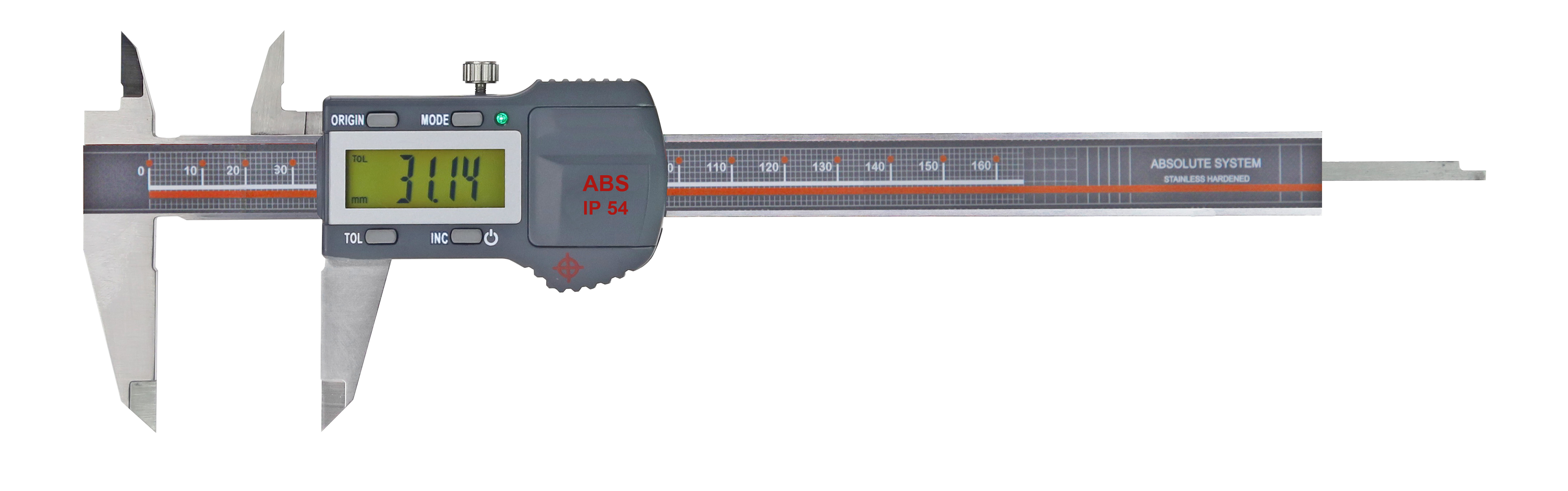 Digital-Taschen-Messschieber - ABSOLUT-SYSTEM - TOLERANZ-LED - IP54 Schutz