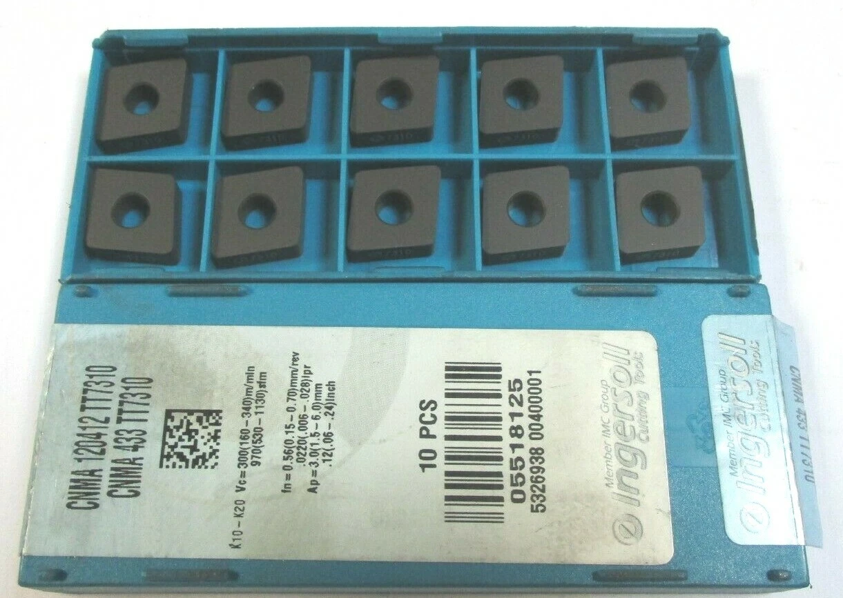 10 INGERSOLL Wendeplatten zum Drehen CNMA 120412 TT7310 Neu H40351