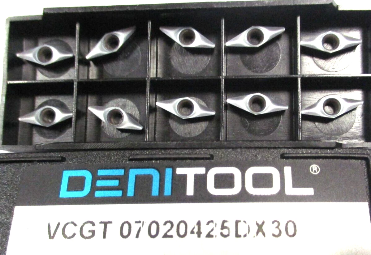 10 DENITOOL Wendeplatten zum Drehen VCGT 070204 25 DX30 Neu D4769