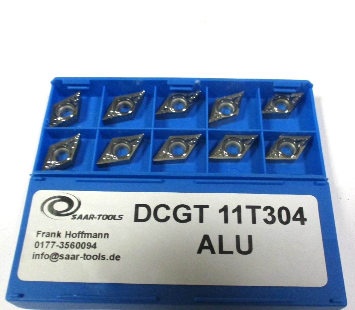 10 SAAR- Tools Wendeplatten zum Drehen DCGT 11T304 für Alu Neu L62170