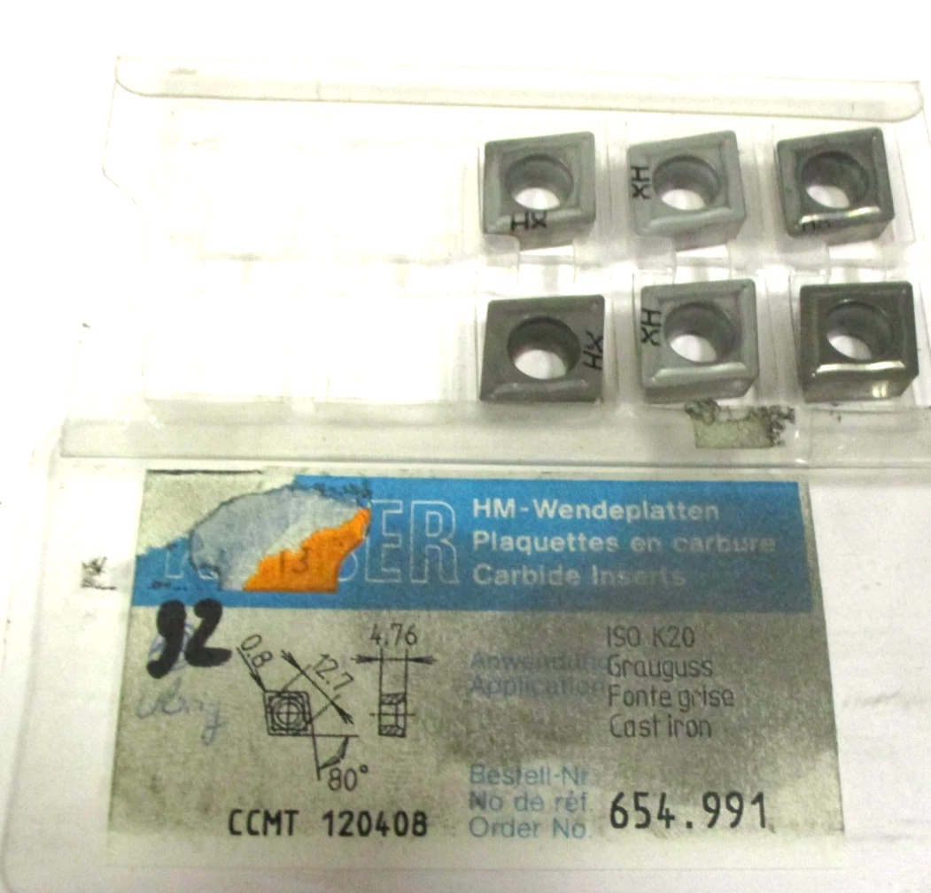 6 KAISER Wendeplatten Bohren / Drehen CCMT 120408 K20 654.991 Neu H60979