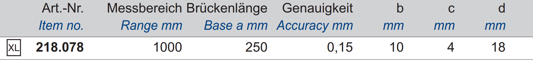 Digital-Tiefen-Messschieber - 1000 mm - mit Haken