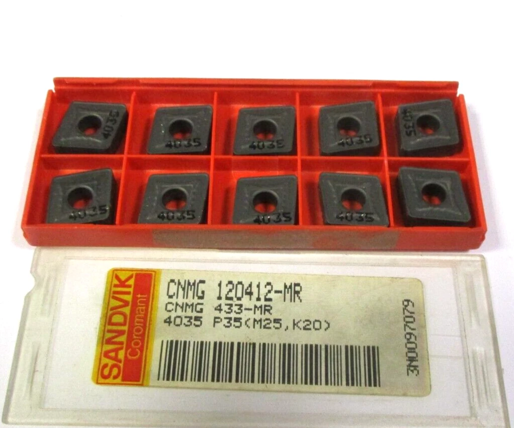 10 SANDVIK Wendeplatten zum Drehen CNMG 120412 MR 4035 P35 Neu H54655
