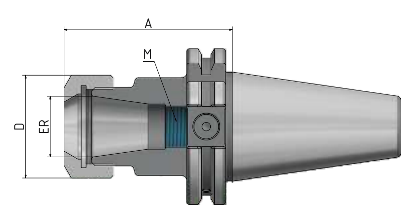 SK40 - ER - Spannzangenfutter - DIN 69871 AD/B
