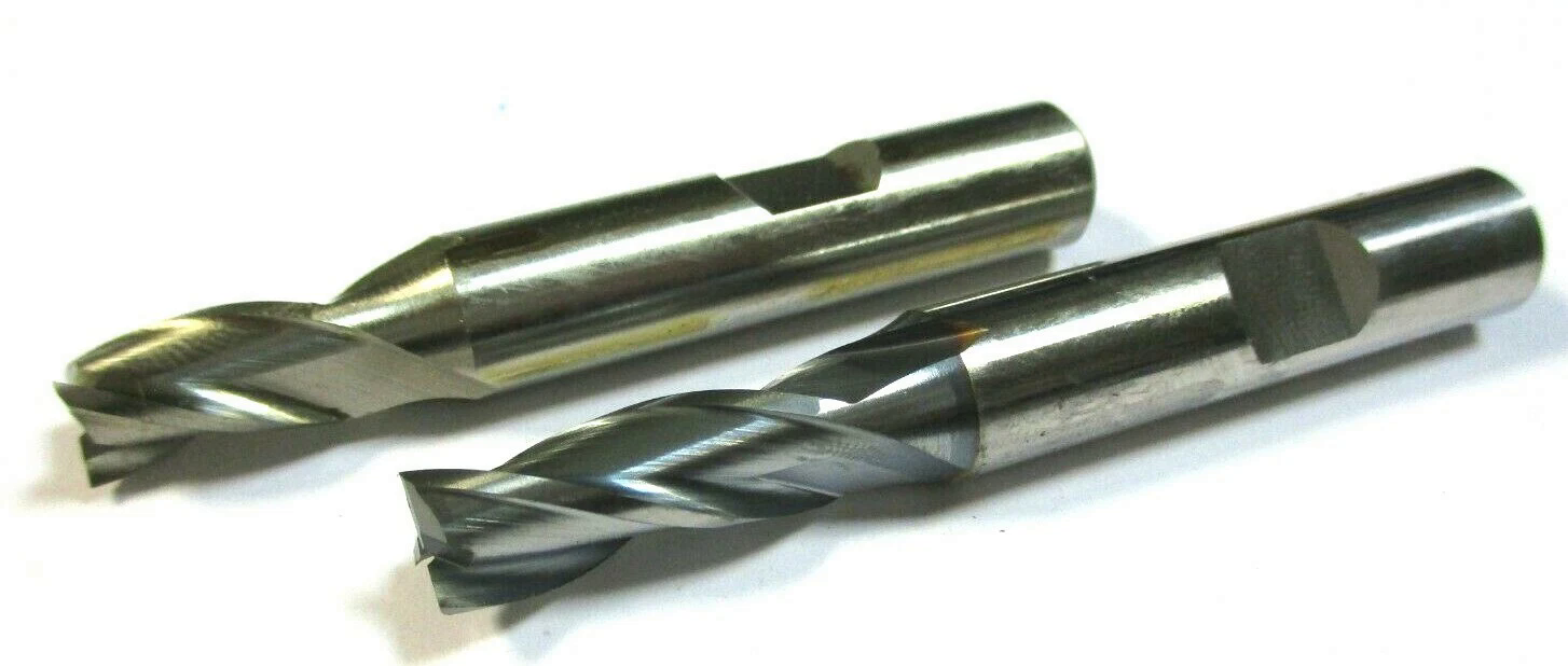 2x F&D Schaftfräser HSSCo8 je 1x Ø8 x10x11x61 Ø8 x10x19x69 Z=3 Neu H32639