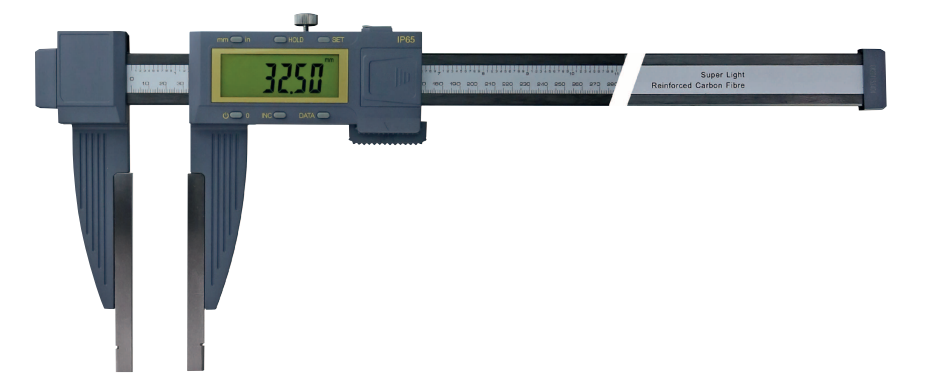 Digital-Werkstatt-Messschieber - aus Kohlenstoff-Faser - IP 65