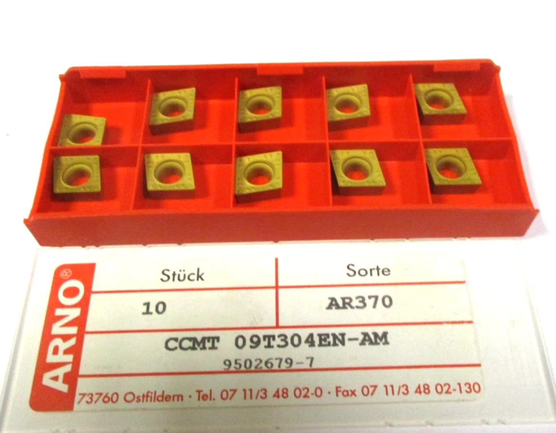 10 ARNO Wendeplatten zum Drehen CCMT 09T304 EN -AM AR370 Neu H59601