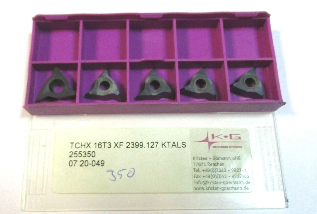 5 K+G Kirsten+Görmann Wendeplatten TCHX 16T3 XF 2399.127 KTALS Neu H34465