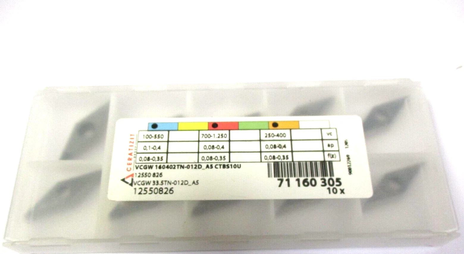 10 CERATIZIT PKD Wendeplatten zum Drehen VCGW 160402 TN-012D_A5CTBS10U H57685