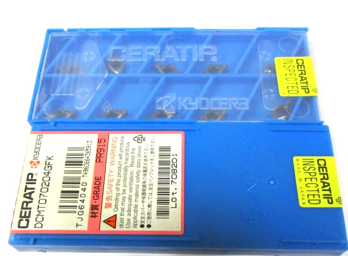 10 KYOCERA Wendeplatten zum Drehen DCMT 070204 GK PV7020 Neu H59478