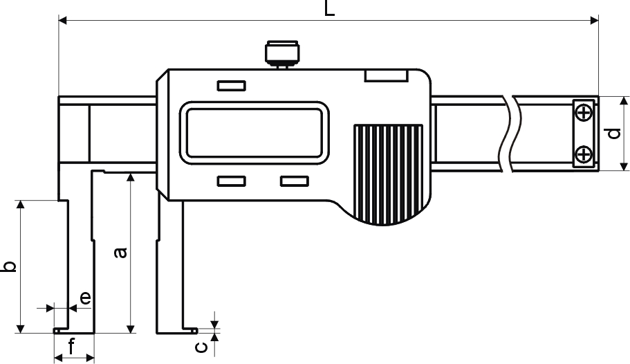 Digital-Innen-Nuten-Messschieber - Metallgehäuse