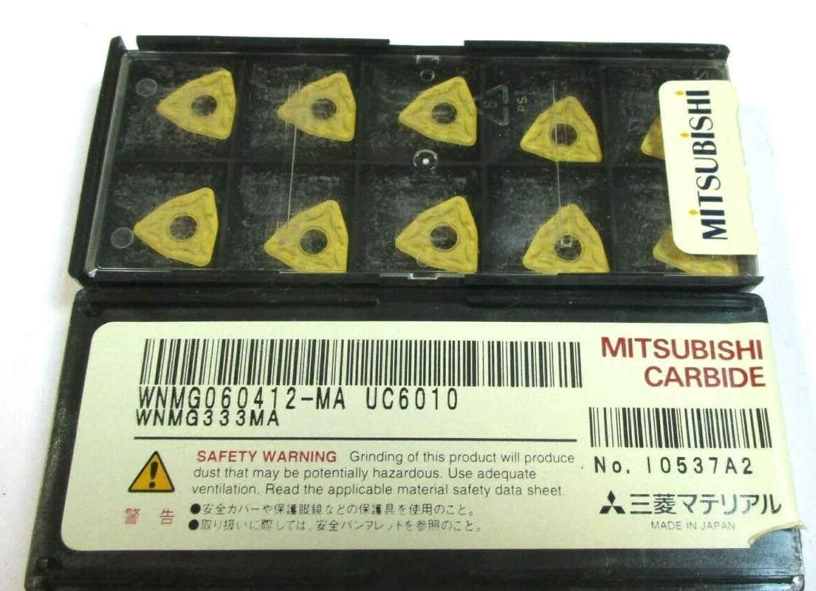 10 MITSUBISHI Wendeplatten zum Drehen WNMG 060412 -MA UC6010 Neu H43435