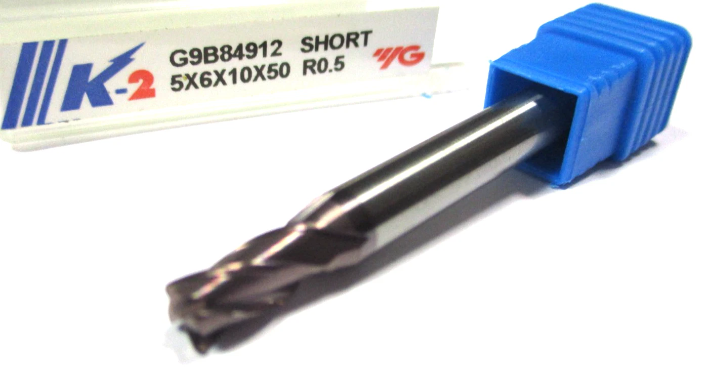 YG VHM Torusfräser Ø5 R0,5 x6x10x50 Z4 SchaftØ6 Neu D7287