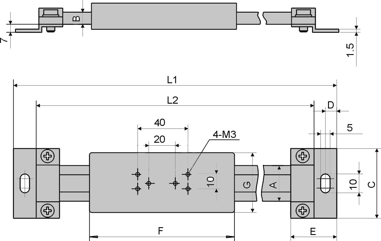 Digital-Einbau-Messschieber - Externe Anzeige - ABS-System