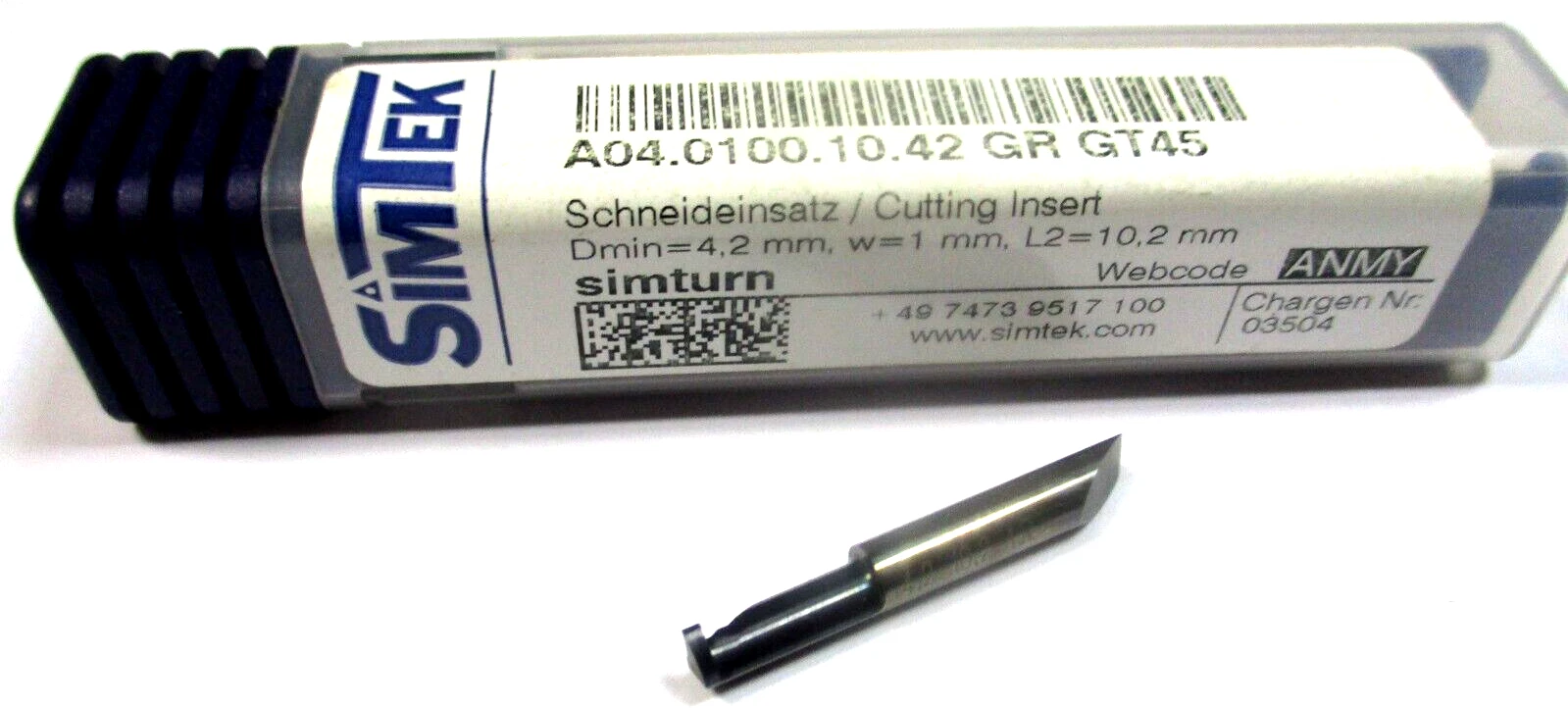 SIMTEK VHM Bohrstange A04.0100.10.42 GR GT45 Neu Schneideinsatz D0961