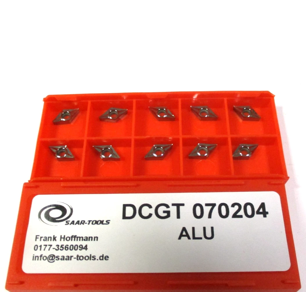 10 SAAR- Tools Wendeplatten zum Drehen DCGT 070204 für Alu Neu L62169