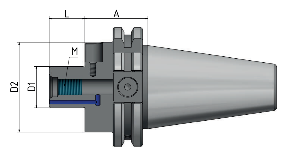 SK40 - Messerkopf-Aufnahmen "Cool Tool" DIN 69871 AD/B