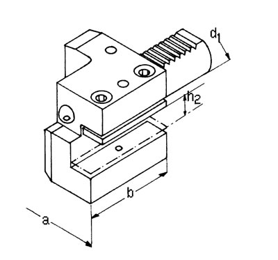VDI Axial-Werkzeughalter - Typ C1/C2