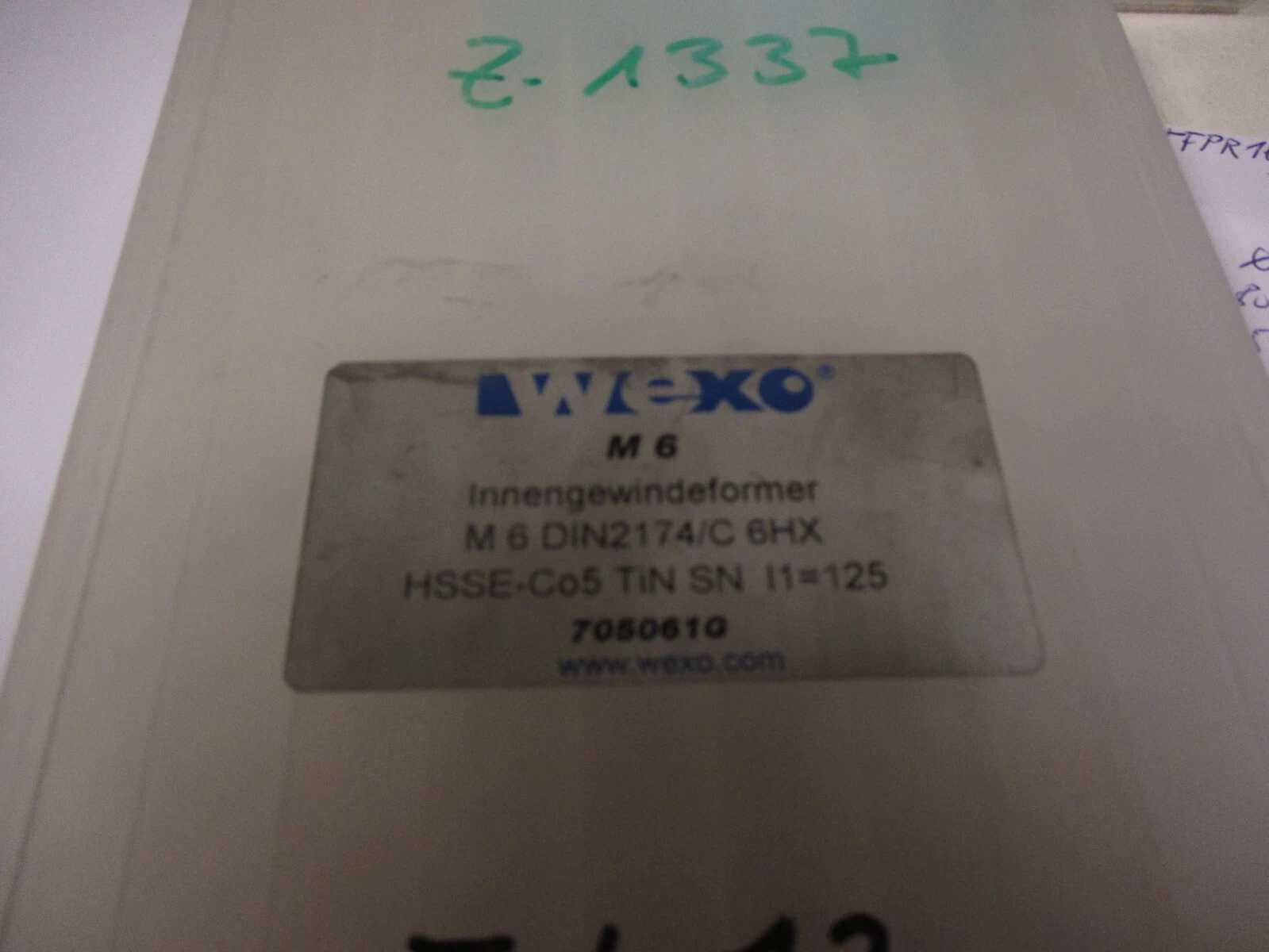 WEXO Gewindeformer HSSE Co5 TiN SN lang M6 6HX GesL= 125 mm Neu H56045