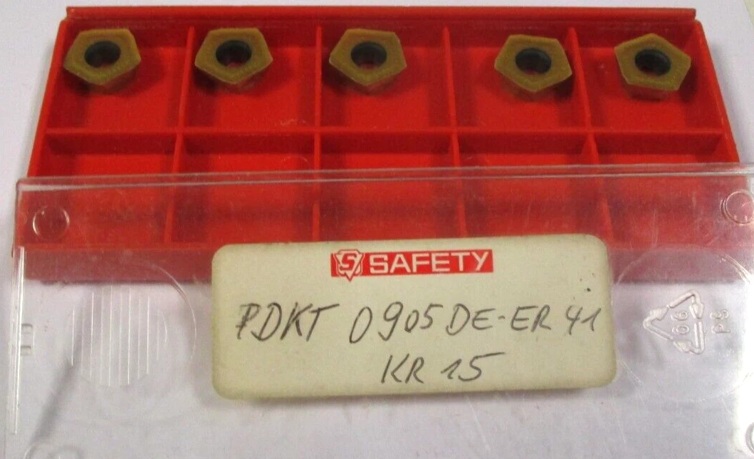 5 SAFETY Wendeplatten zum Fräsen PDKT 0905 DE-ER41 KR15 Neu H57498