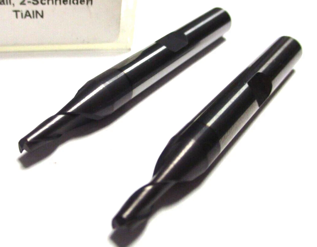 2x US SPECIAL TOOLS Bohrnutenfräser Schaftfräser VHM Ø3 x6x50 Z2 30° TiALN D4886