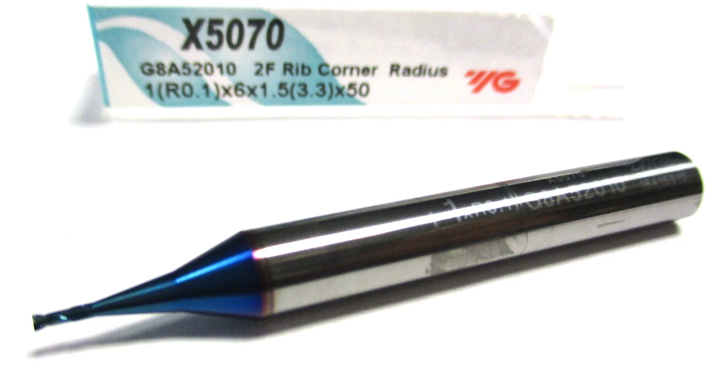 YG VHM Torusfräser X5070 Ø1 R0,1 x6x1,5(3,3)x50 SchaftØ6 Neu D5166