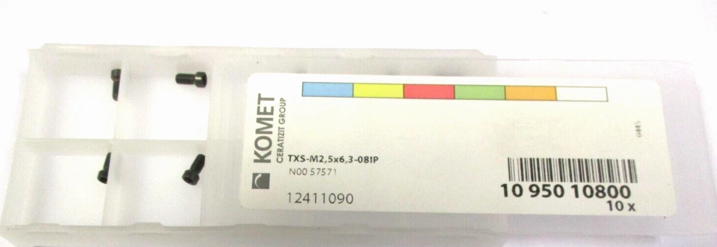 10 x KOMET CERATIZIT Senkschraube Klemmschraube M2,5 x6,3 8IP Schraube H57779