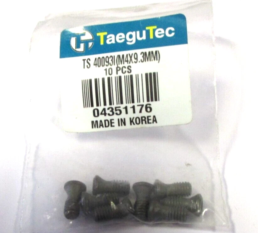 10 Stück TaeguTec Senkschraube M4 x9,3 TS 40093I Schraube H57858